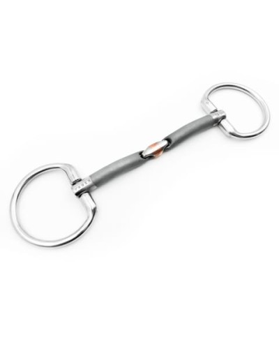 Filetto Bradoon Neue Schule Con Top Tartaruga E Flex 55 Mm - Anello Sciolto - Made In UK - Foto 4