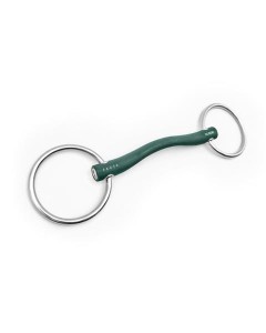 Wędzidło niełamane z profilowaniem "Andrea Soft Rubber bit Loose rings" Fager