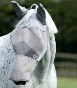 Maska przeciw owadom z ochroną nozdrzy Premier Equine