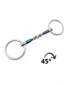 Wędzidło podwójnie łamane "Tim Sweet Iron Loose Rings" Fager