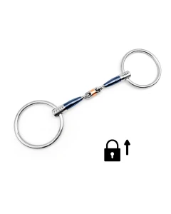 Wędzidło podwójnie łamane "Michael Sweet Iron Loose rings" Fager