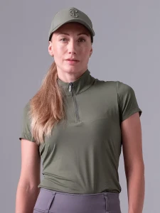 Koszulka jeździecka "Everly S/S Vintage Green" Ps of Sweden